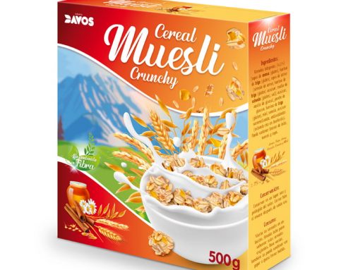 Diseño de packaging. Diseño de packagins Alimentación. Cereales Crunchy – Grupo Davos